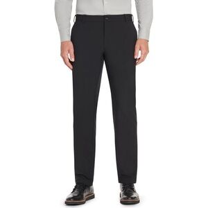 Van Heusen Men's Cool Flex Slim Fit Black Dress Pants